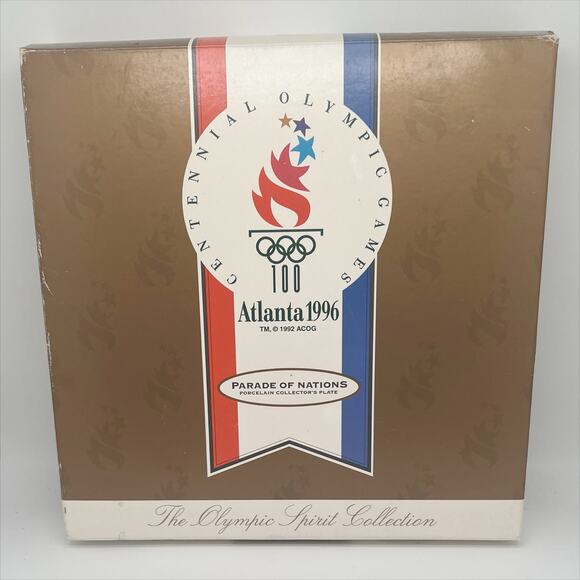 🎁 Hallmark Parade of Nations Plate Centennial Olympic Games 1996 Atlanta - Picture 3 of 4